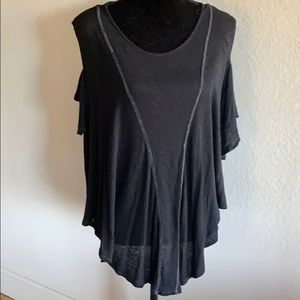 Black Free People “cold shoulder” top